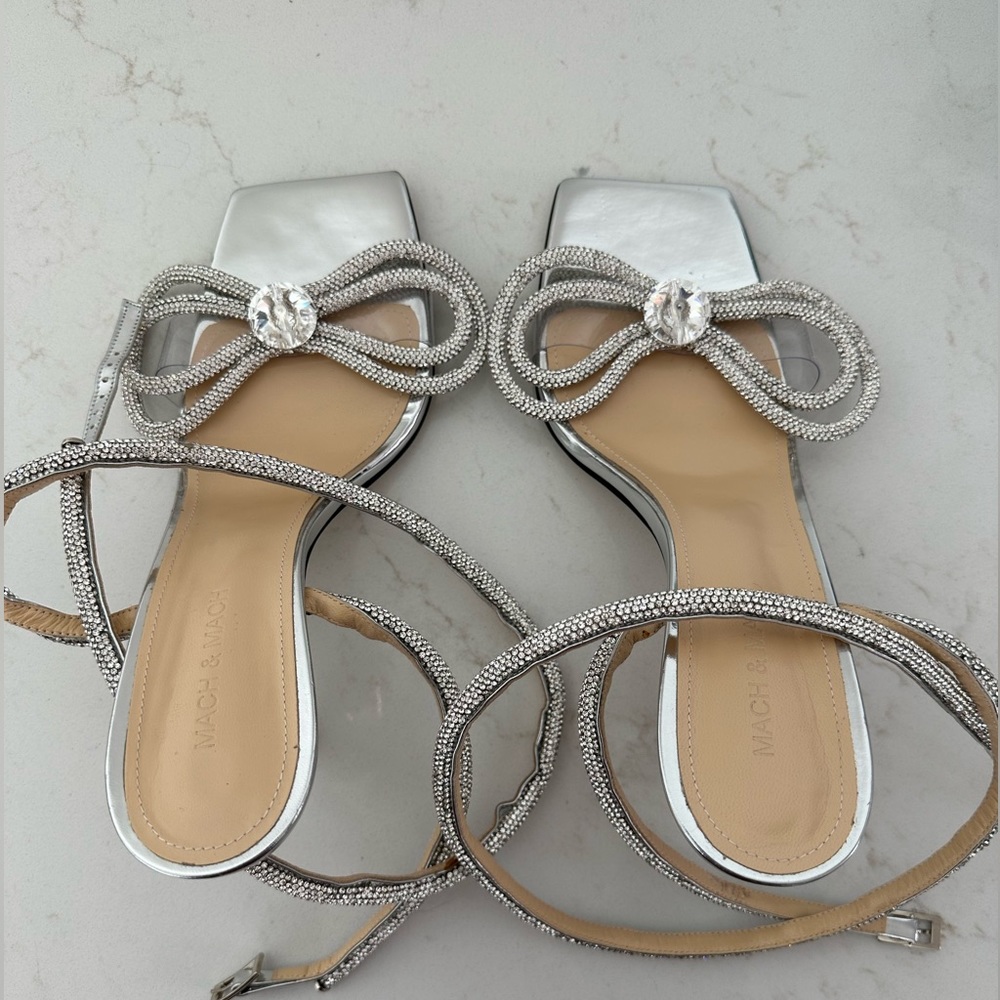 Mach & Mach Double Crystal Bow Sandal